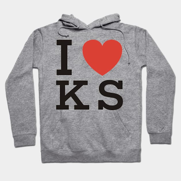 I Love Kansas Hoodie by 99MainStreet